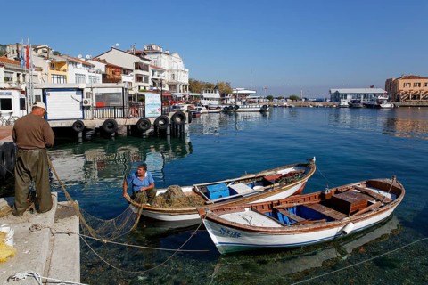 Fishermen in the fishing port