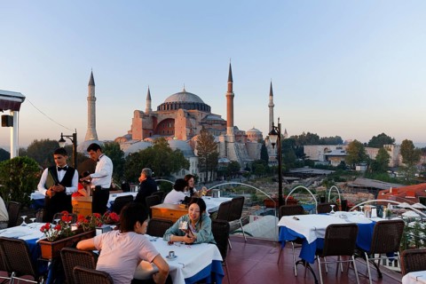 Rooftop terrace of the Seven Hills Restaurant