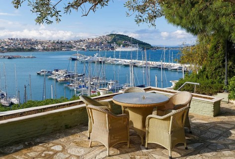 View from terrace of the Kismet Hotel of the marina of Kusadasi