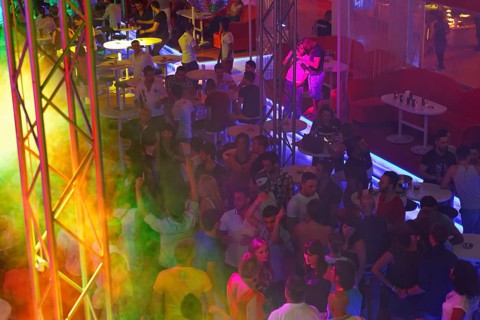 Bistro Bellman nightclub in the town centre at night