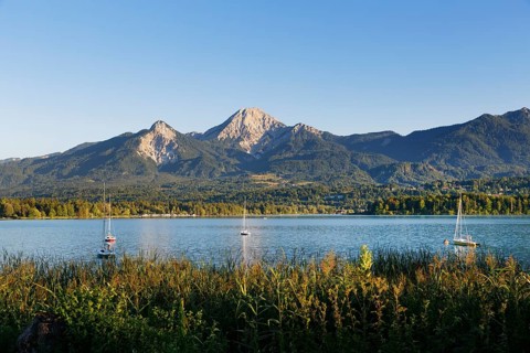 Lake Faak and Mittagskogel Mountain