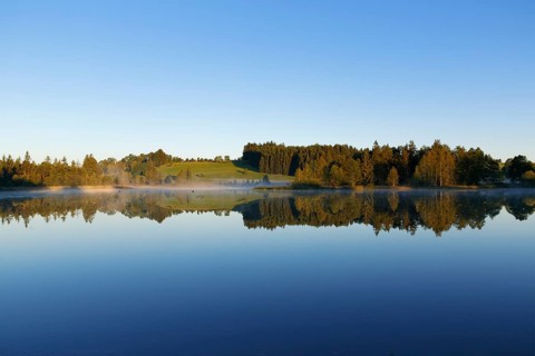 Early morning mood on Schwaigsee lake