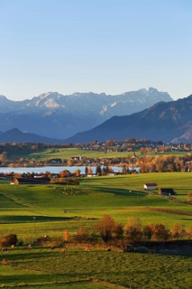Autumn morning in the foothills of the Alps