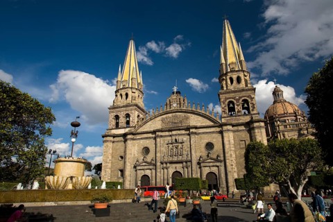 Cathedral Catedral de Guadalajara on the Plaza de Armas