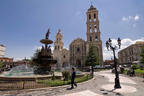 Plaza de Armas square with a cathedral