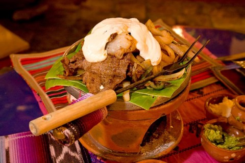 Traditional parillada in the restaurant 'El fogon de Jovel'
