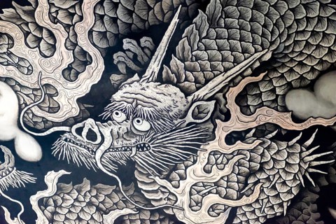 Twin Dragon Painting