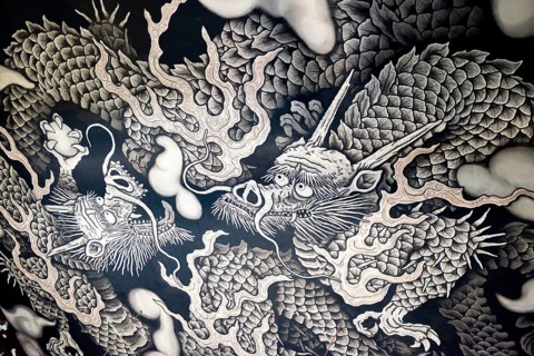 Twin Dragon Painting