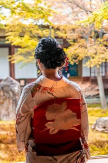 Japanese woman dressed with kimono