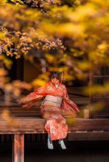 Japanese woman dressed with kimono