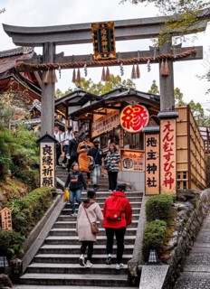 Staircase to Jishu-Jinja Shrine