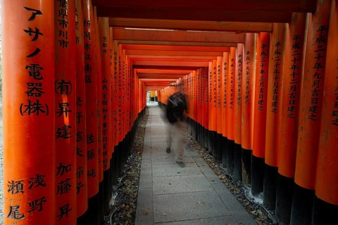 Pedestrian at Fushimi Inari-Taisha