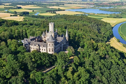 Marienberg with Schloss Marienburg Castle and the Leinetal valley