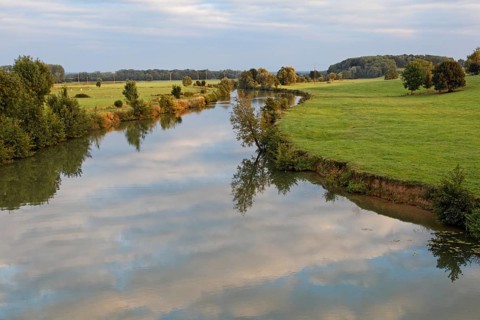 Evening on the Saone River at PK 380
