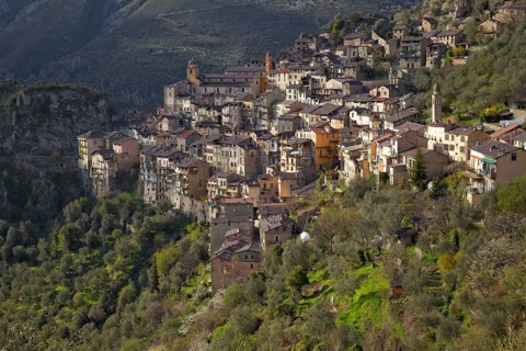 Mountain village of Saorge high above the Roya Valley