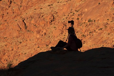 Photographer in the Tiras Mountains