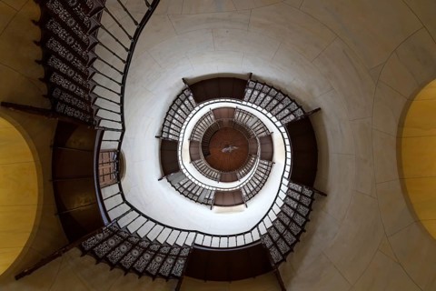 Staircase in the tower of the Jadgschloss Granitz