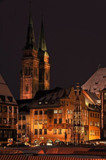 Illuminated Nuremberg Christmas market