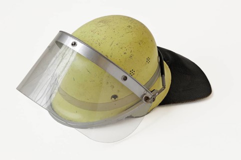 Fireman's helmet with a protective face shield