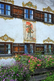 Facade with windows with shutters