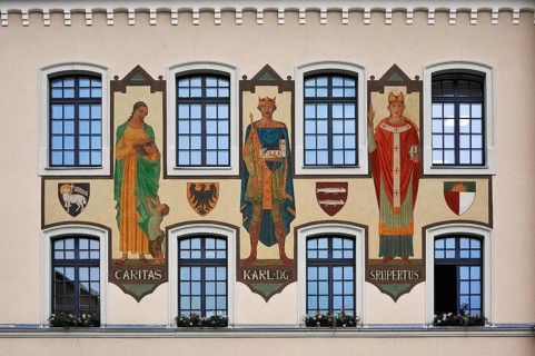Three large frescoes by Josef Hengge