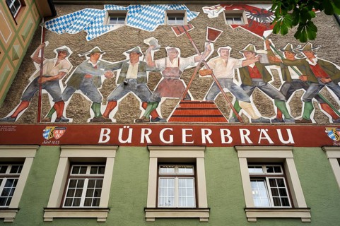 Large wall fresco from 1960 by the artist Arno Wothe