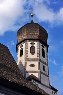 Church spire of Mariae-Schutz-Kirche