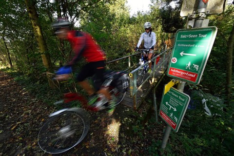 Cyclists riding electric bicycles