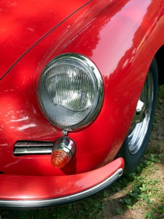 Fender of a Porsche 356 classic car