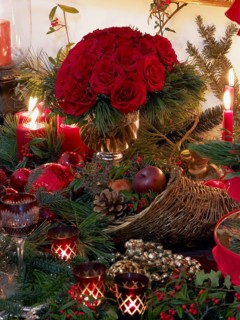 Stylish Christmas table decoration in a sophisticated atmosphere