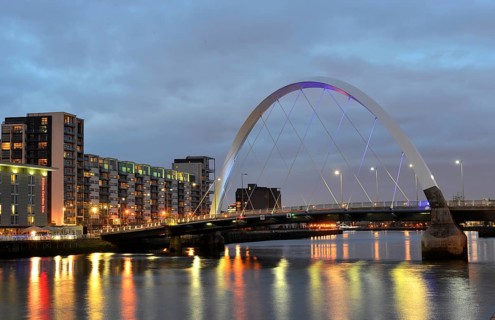 Clyde Arc with the River Clyde