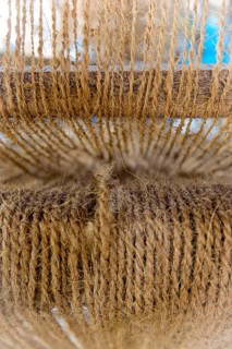 Making ropes from coconut fibres in a small business
