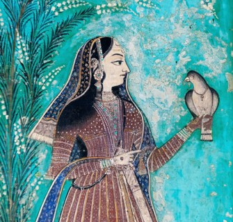 Woman holding a dove
