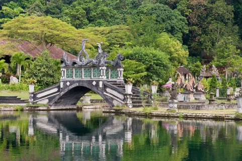 Chinese bridge in the Water Palace of Tirtagangga