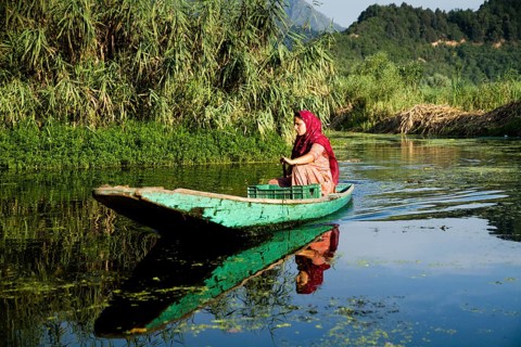 Woman on a shikara