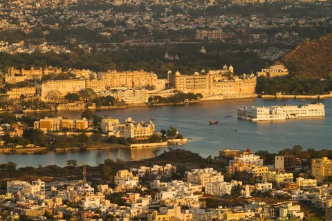 View of Lake Pichola & Udaipur from Sajjan Garh or Monsoon Palace