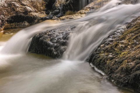 Cascades of a mountain stream