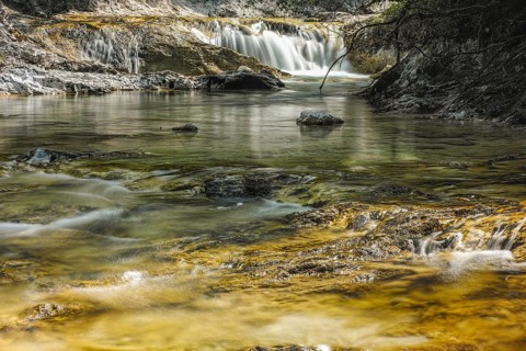 Cascades of a mountain stream