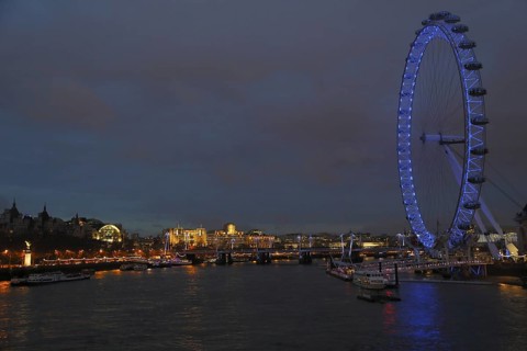 River Thames with the London Eye or Millennium Wheel