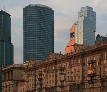High-rise buildings in the Moscow City development area