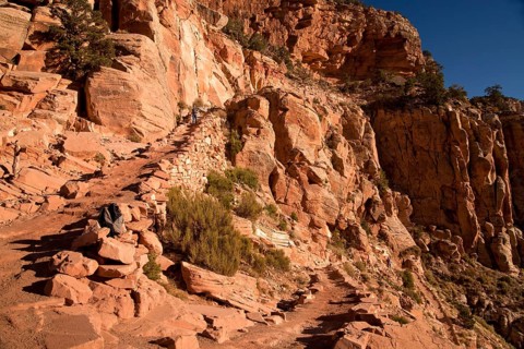 On the South Kaibab trail through Grand Canyon National Park