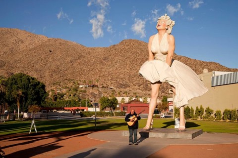 Nearly eight-metre tall Marilyn Monroe sculpture 'Forever Marilyn' by the American artist Seward Johnson