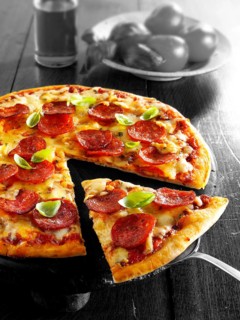 Italian pepperoni pizza