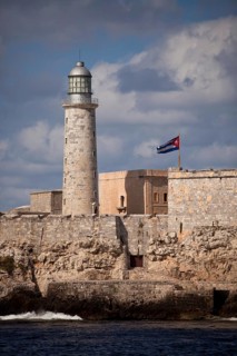 Lighthouse and the fortress of Castillo de los Tres Reyes del Morro