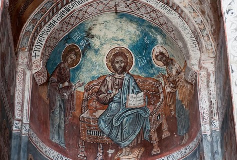 Fresco inside Nikortsminda Cathedral
