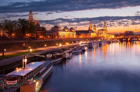 Old town with Dresden Frauenkirche