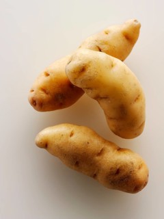 Fresh organic Anya potatoes