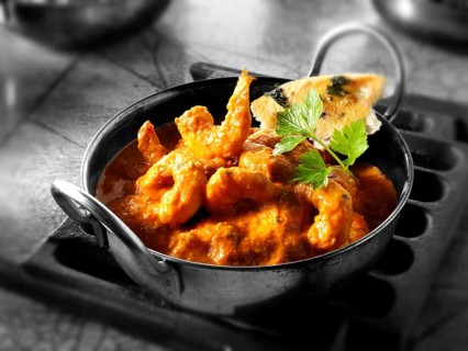 Indian prawn Makhani curry