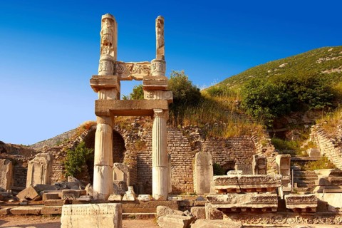 The entrance to the Temple of Emperor Domitian