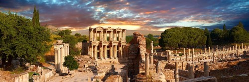 The Library of Celsus and the Agora